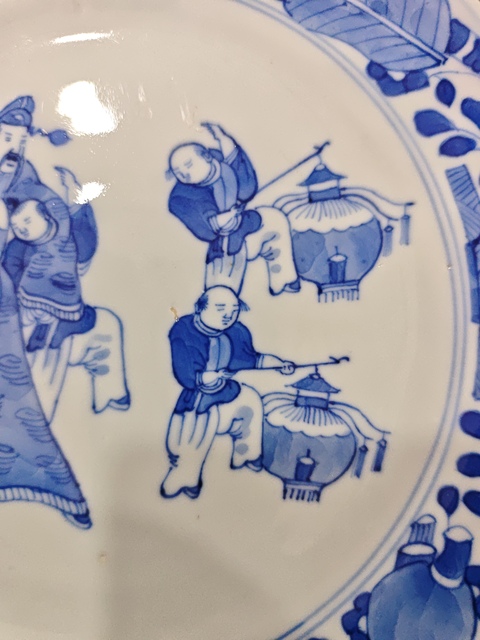 古玩陶瓷青花盤真品鑒賞圖