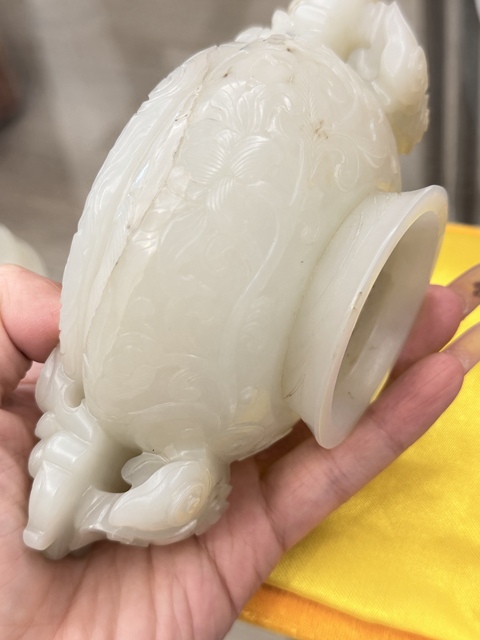 古玩玉器和田玉香爐真品鑒賞圖