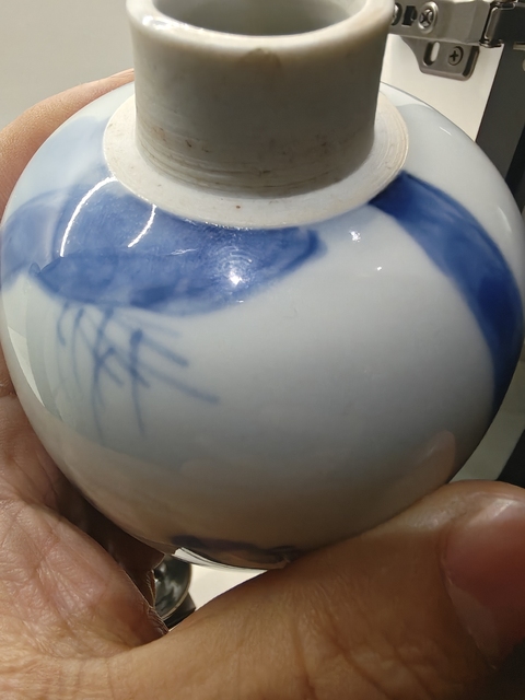 古玩陶瓷清康熙 青花人物紋小罐真品鑒賞圖