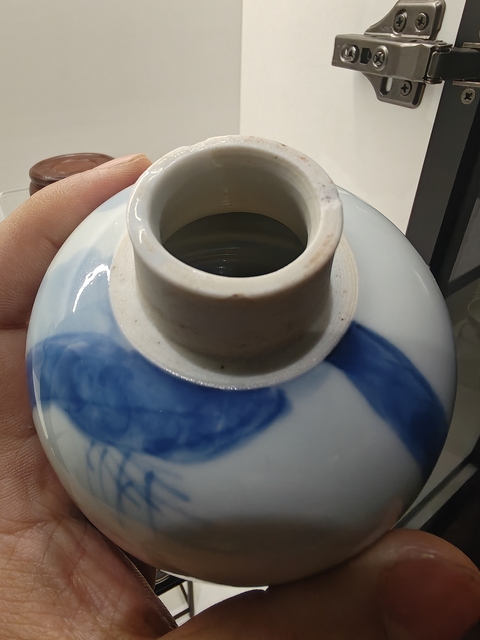 古玩陶瓷清康熙 青花人物紋小罐真品鑒賞圖