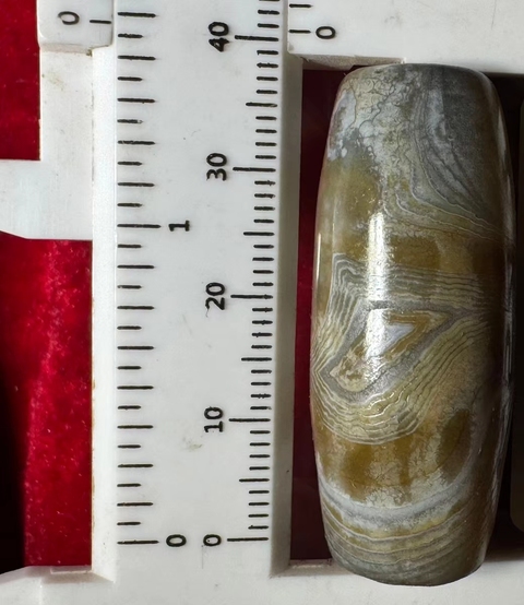 古玩玉器纏絲瑪瑙珠真品鑒賞圖