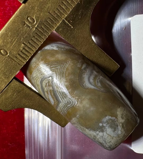 古玩玉器纏絲瑪瑙珠真品鑒賞圖