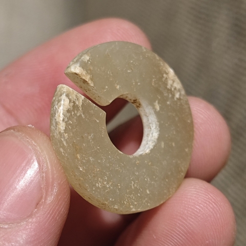 古玩玉器玉玦真品鑒賞圖