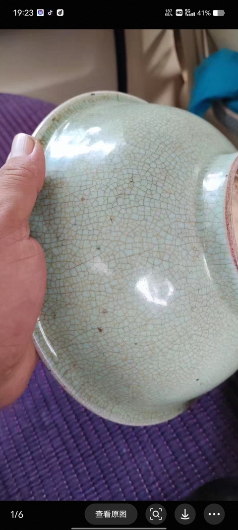 古玩陶瓷哥釉開片紋碗真品鑒賞圖