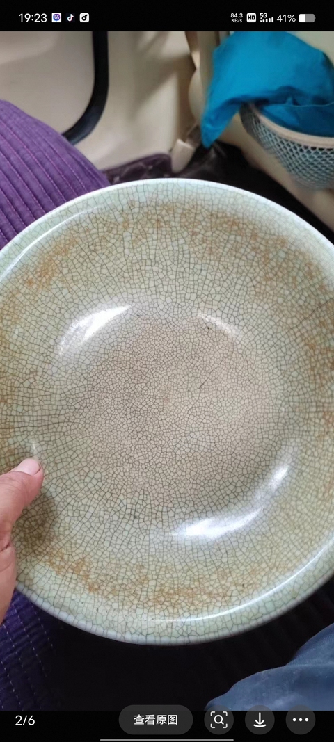古玩陶瓷哥釉開片紋碗真品鑒賞圖