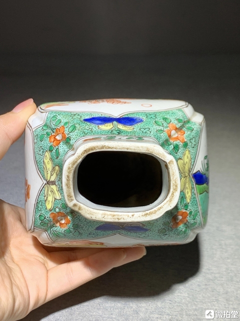 古玩陶瓷花鳥瑞獸五彩瓶真品鑒賞圖