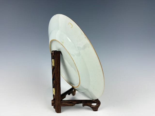 古玩陶瓷清雍乾·粉彩鶴紋折沿盤拍賣，當(dāng)前價格99元