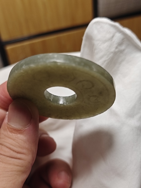 古玩玉器渦紋玉璧真品鑒賞圖