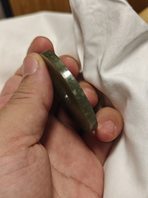 古玩玉器渦紋玉璧真品鑒賞圖