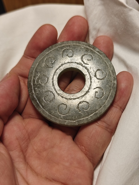 古玩玉器渦紋玉璧真品鑒賞圖