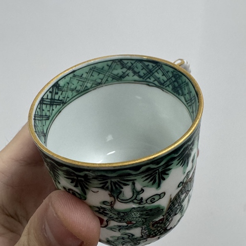 古玩陶瓷龍紋杯盤(pán)真品鑒賞圖