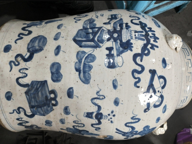 古玩陶瓷博古圖將軍罐真品鑒賞圖