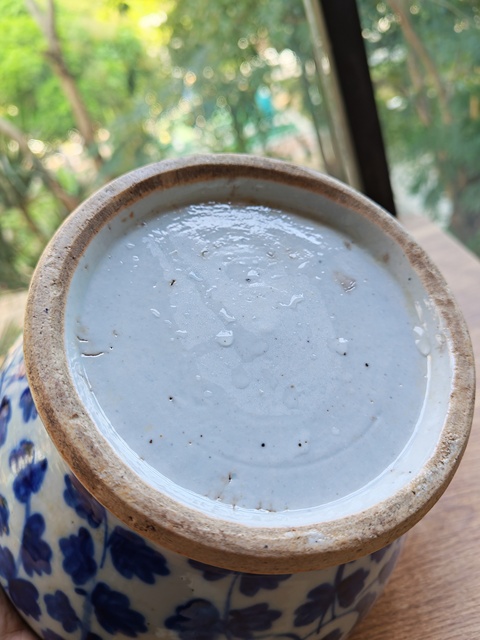 古玩陶瓷清中期青花花卉紋馬蹄尊拍賣，當(dāng)前價(jià)格1500元