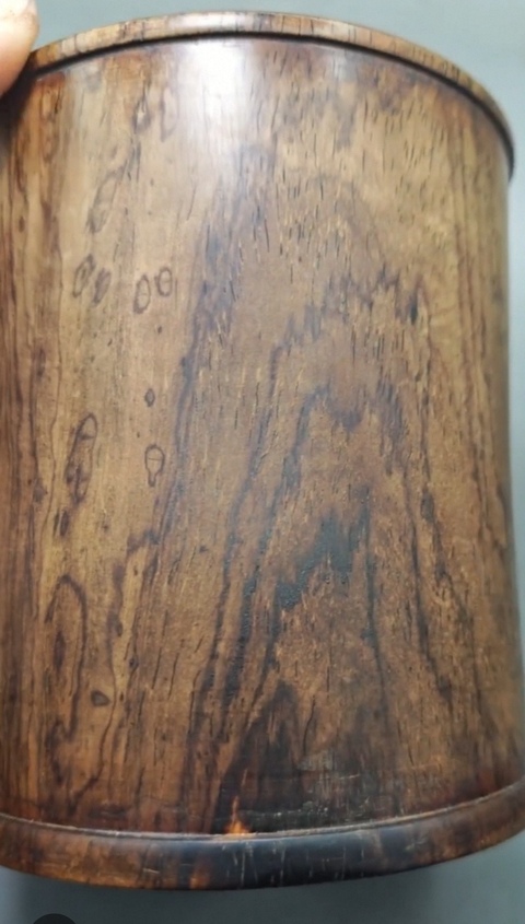 古玩雜項(xiàng)木筆筒真品鑒賞圖