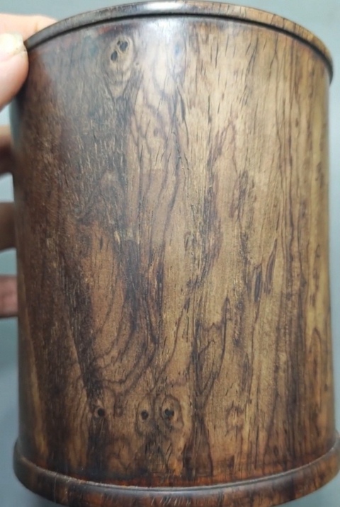 古玩雜項(xiàng)木筆筒真品鑒賞圖