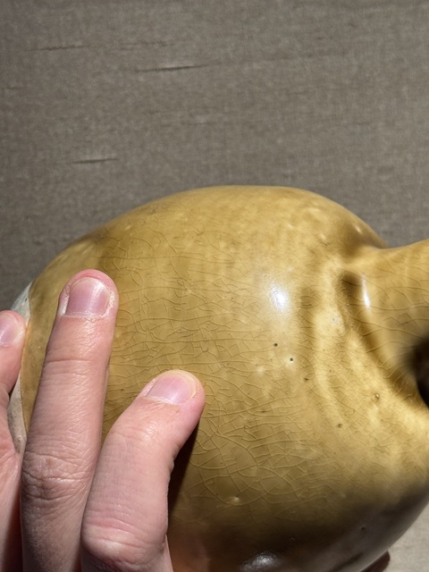 古玩陶瓷邢窯青釉長頸瓶真品鑒賞圖