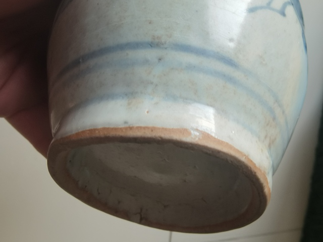 古玩陶瓷花果紋青花罐真品鑒賞圖