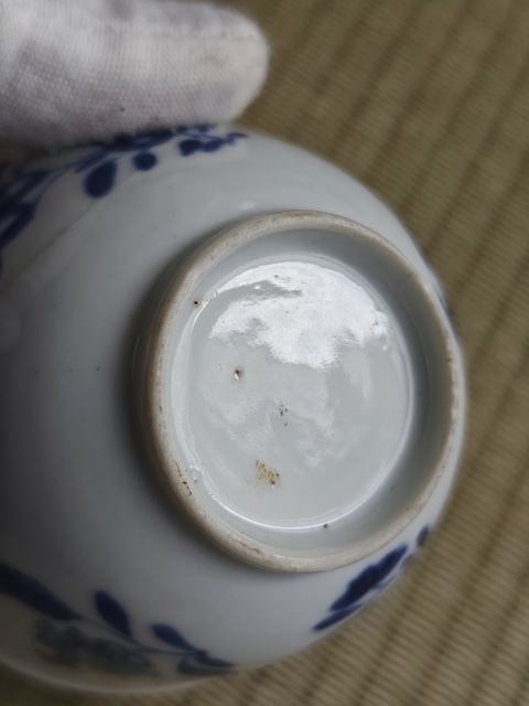 古玩陶瓷花卉紋青花杯真品鑒賞圖