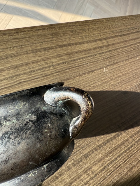 古玩銅器蚰龍耳爐真品鑒賞圖