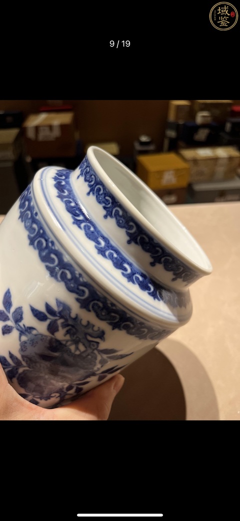 古玩陶瓷乾隆三多紋壯罐真品鑒賞圖