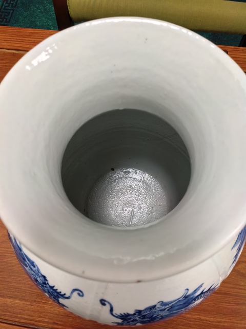 古玩陶瓷青花龍紋尊真品鑒賞圖