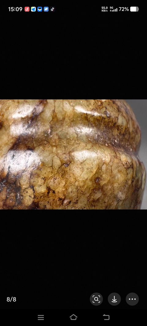 古玩玉器和田玉雕“瓜棱珠”真品鑒賞圖