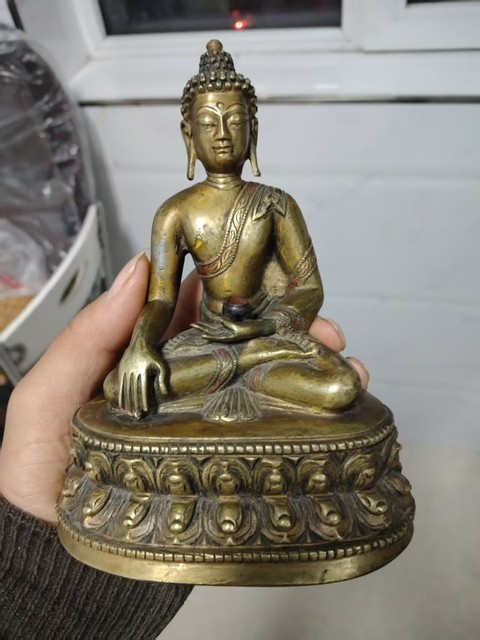 古玩銅器銅釋迦摩尼真品鑒賞圖