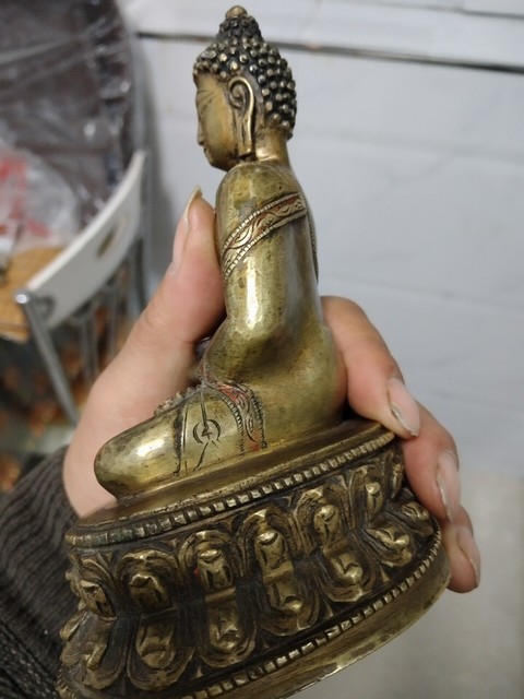 古玩銅器銅釋迦摩尼真品鑒賞圖