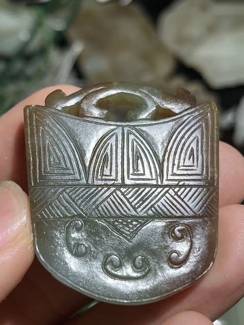 古玩玉器和田玉佩真品鑒賞圖