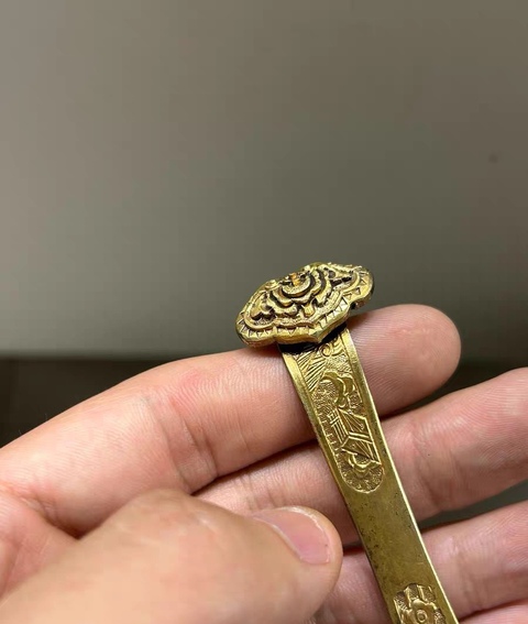 古玩銅器如意真品鑒賞圖