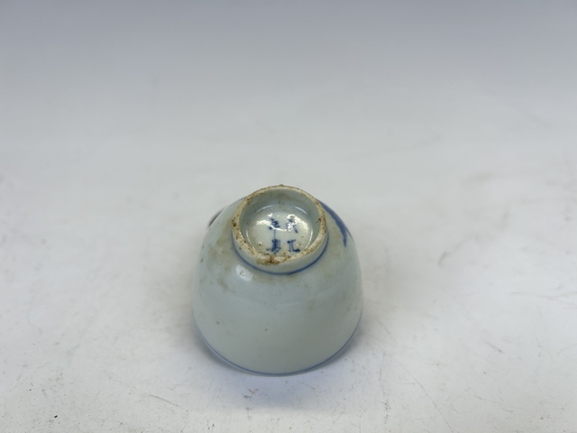 古玩陶瓷清晚·青花太公垂釣杯拍賣，當前價格0元