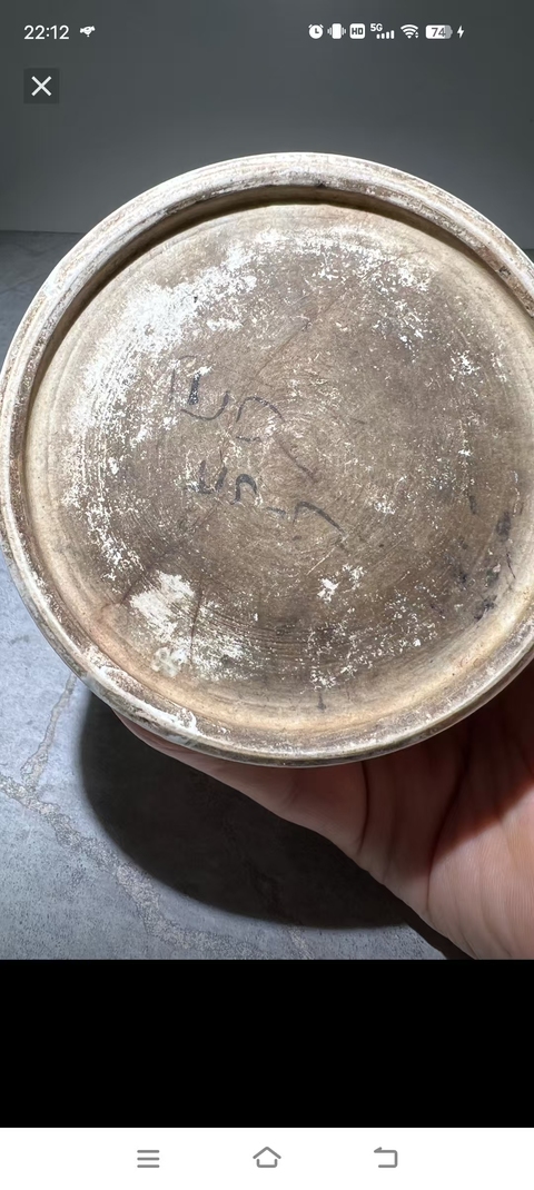 古玩陶瓷山水紋青花筆筒真品鑒賞圖