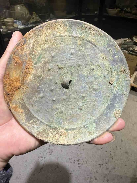 古玩銅器明仿漢博局鏡真品鑒賞圖