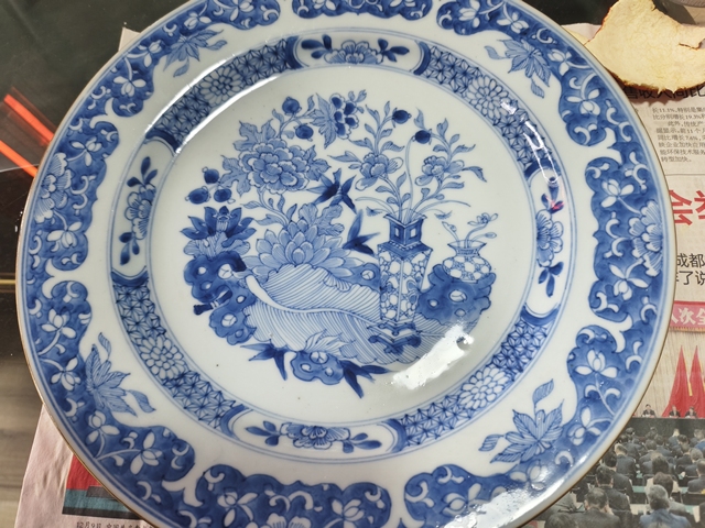 古玩陶瓷青花盤真品鑒賞圖