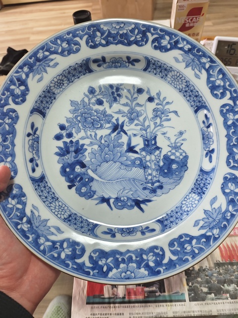 古玩陶瓷青花盤真品鑒賞圖