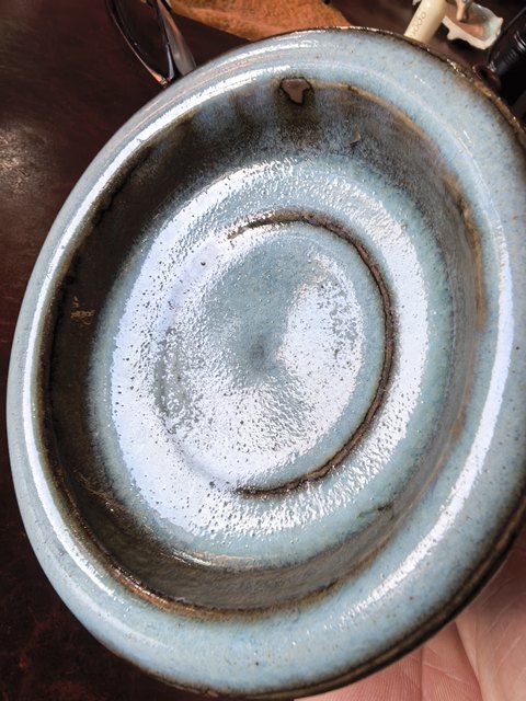 古玩陶瓷元鈞折沿洗真品鑒賞圖