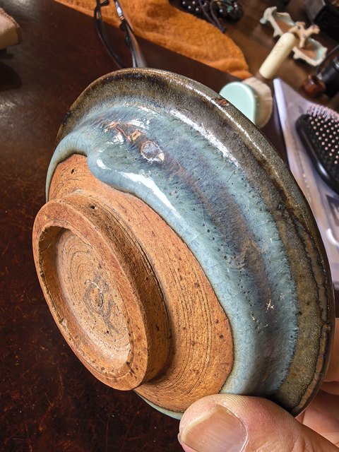 古玩陶瓷元鈞折沿洗真品鑒賞圖