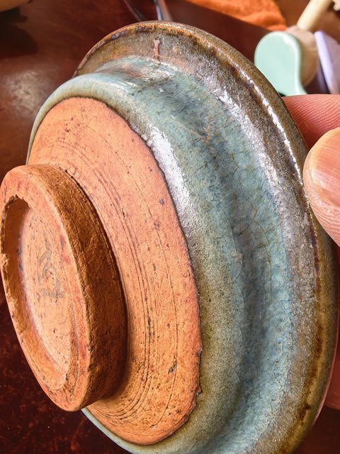 古玩陶瓷元鈞折沿洗真品鑒賞圖