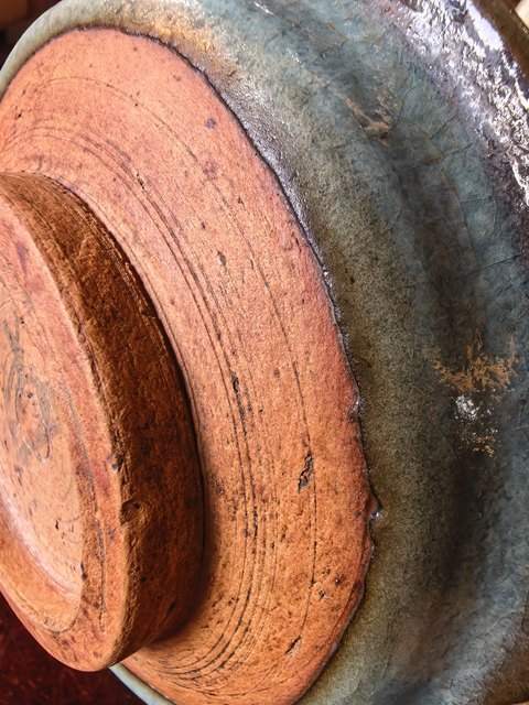 古玩陶瓷元鈞折沿洗真品鑒賞圖