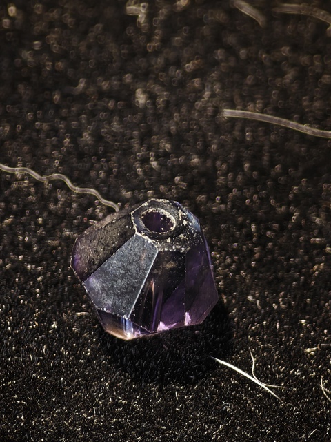 古玩玉器戰(zhàn)國紫水晶多棱珠真品鑒賞圖