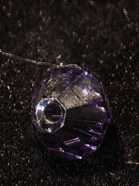 古玩玉器戰(zhàn)國紫水晶多棱珠真品鑒賞圖