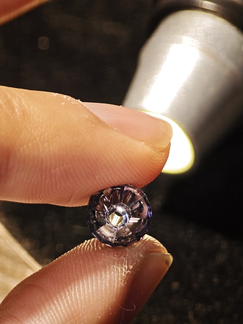 古玩玉器戰(zhàn)國紫水晶多棱珠真品鑒賞圖