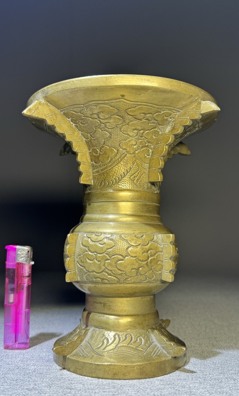 古玩銅器銅觚真品鑒賞圖