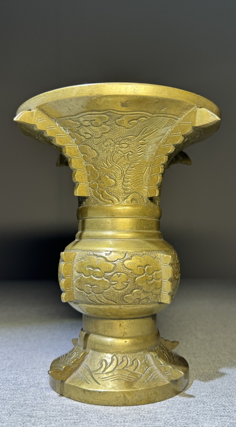 古玩銅器銅觚真品鑒賞圖