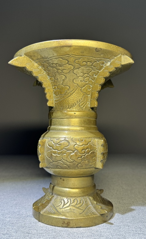 古玩銅器銅觚真品鑒賞圖