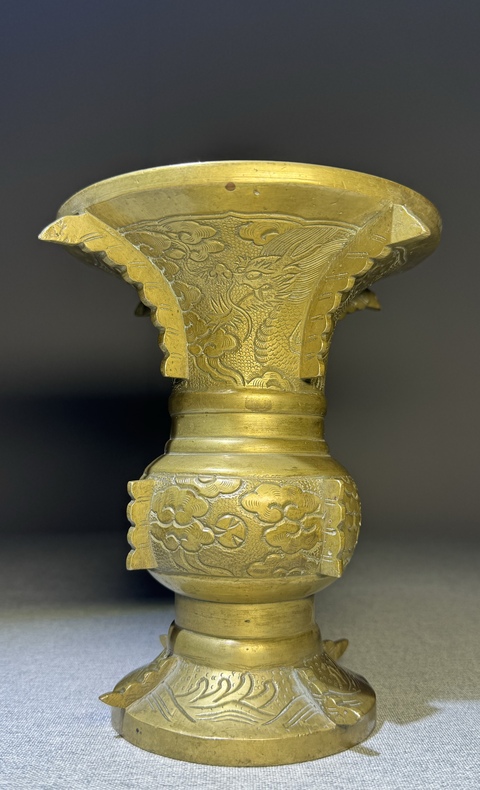 古玩銅器銅觚真品鑒賞圖