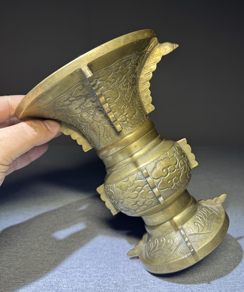 古玩銅器銅觚真品鑒賞圖