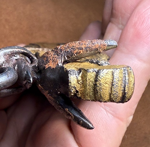 古玩雜項鎏金龍形掛飾真品鑒賞圖