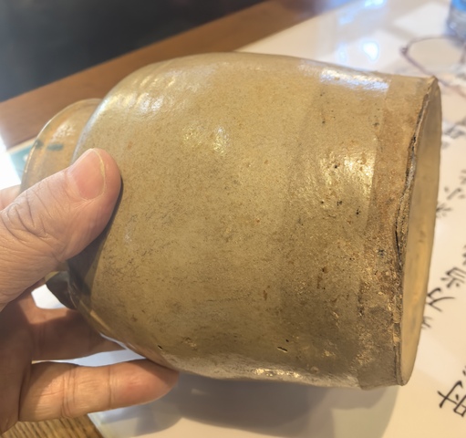 古玩陶瓷青釉綠彩雙系罐真品鑒賞圖