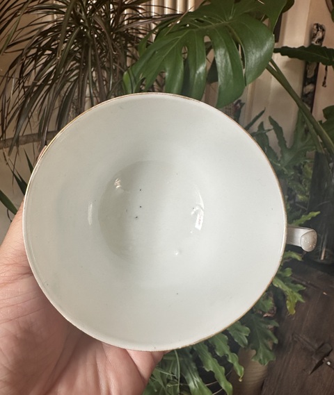 古玩陶瓷粉彩無雙普把杯真品鑒賞圖